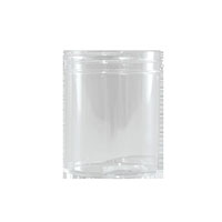 4 Ounce (oz) Capacity Clear Styrene Plastic Facial Jar - 3583STY