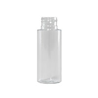 2 Ounce (oz) Capacity Clear Polyvinyl Chloride (PVC) Plastic Cylinder Bottle - 3591