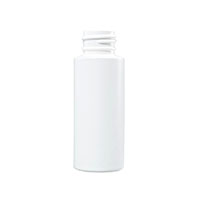 2 Ounce (oz) Capacity White High-Density Polyethylene (HDPE) Plastic Cylinder Bottle - 3592