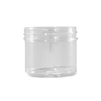 2 Ounce (oz) Capacity Clear Styrene Plastic Facial Jar - 3595STY