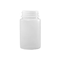 75 Cubic Centimeter (cm³) Capacity Natural High-Density Polyethylene (HDPE) Plastic Packer Bottle - 3597N