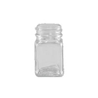 1 Ounce (oz) Capacity Flint Square Tablet Jar - 3801ST