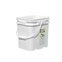 8 Gallon (gal) Capacity White High-Density Polyethylene (HDPE) EZ-Stor Pail - 3EO88