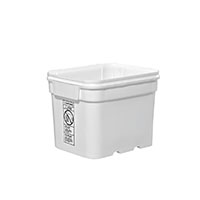 8 Gallon (gal) Capacity White High-Density Polyethylene (HDPE) EZ-Stor Pail - 3E088