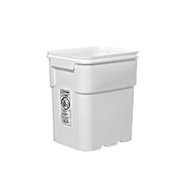 13 Gallon (gal) Capacity White High-Density Polyethylene (HDPE) EZ-Stor Pail - 3E318