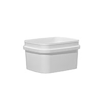 1.5 Gallon (gal) Capacity White High-Density Polyethylene (HDPE) EZ-Stor Pail - 3EL043