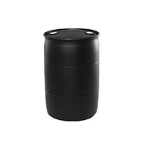 55 Gallon (gal) Capacity Black Plastic Tight Head Drum - 4200BK