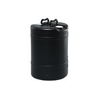 15 Gallon (gal) Capacity Black Double Handle Plastic Tight Head Drum - 4230BK