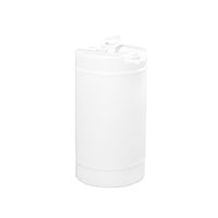 15 Gallon (gal) Capacity Natural Single Handle Plastic Tight Head Drum - 4235N1