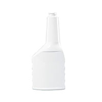 12 Ounce (oz) Capacity White Polyvinyl Chloride (PVC) Plastic Grip Offset Oblong Automotive Bottle - 835A12GOOW