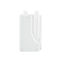 Bettix 1 Liter Natural High-Density Polyethylene (HDPE) Plastic Twin Neck Bottle - 835BX1LN