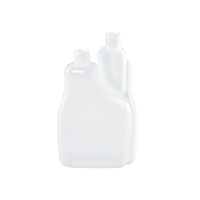 Bettix 32 Ounce (oz) Capacity Natural High-Density Polyethylene (HDPE) Plastic Twin Neck Bottle - 835BX32NTN1