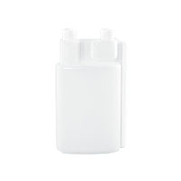 Bettix 32 Ounce (oz) Capacity Natural High-Density Polyethylene (HDPE) Plastic Twin Neck Bottle - 835BX32NTN2