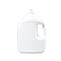 3.78 Liter White High-Density Polyethylene (HDPE) Laundry Drainback Bottle - 835378WDB