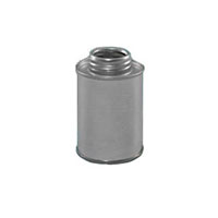 4 Ounce (oz) Capacity Metal, 1-1/4 Inch (in) Opening Flat Top Round Can - 814FTR04125