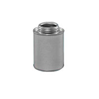 8 Ounce (oz) Capacity Metal, 1-3/4 Inch (in) Opening Flat Top Round Can - 814FTR08