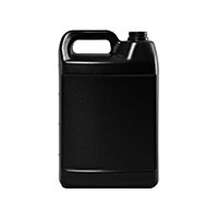 1 Gallon (gal) Capacity Black High-Density Polyethylene (HDPE) F-Style Bottle - 8341BKF