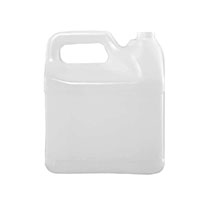 2 Gallon (gal) Capacity Natural High-Density Polyethylene (HDPE) Squat F-Style Bottle - 8342NF