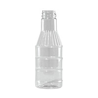 16 Ounce (oz) Capacity Clear Polyethylene Terephthalate (PET) BBQ Fluted Decanter Bottle - 83516CFFD