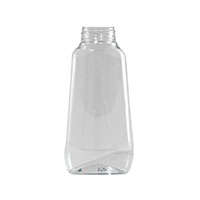 12 Ounce (oz) Capacity Clear Polyethylene Terephthalate (PET) Mustard Oval Bottle - 83512CFD