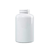 500 Cubic Centimeter (cm³) Capacity White Polyethylene Terephthalate (PET) Plastic Packer Bottle - 835500W