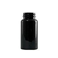 150 Cubic Centimeter (cm³) Capacity Black Polyethylene Terephthalate (PET) Plastic Packer Bottle - 835150A