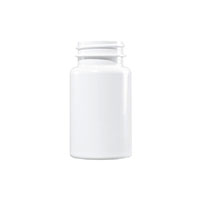 100 Cubic Centimeter (cm³) Capacity White Polyethylene Terephthalate (PET) Plastic Packer Bottle - 835100W