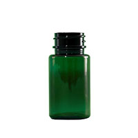 40 Cubic Centimeter (cm³) Capacity Emerald Green Polyethylene Terephthalate (PET) Plastic Packer Bottle - 83540EG