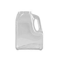 64 Ounce (oz) Capacity Clear Food Grade Polyvinyl Chloride (PVC) Plastic Slant Handle Jar - 835164C