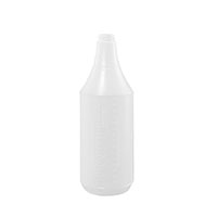 32 Ounce (oz) Capacity Natural High-Density Polyethylene (HDPE) Plastic Round Trigger Sprayer Bottle - 835332N