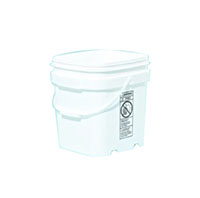 6.5 Gallon (gal) Capacity White High-Density Polyethylene (HDPE) EZ-Store Pail with Plastic Handle - 1106