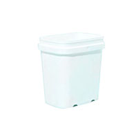 3/4 Gallon (gal) Capacity White High-Density Polyethylene (HDPE) EZ-Stor Pail - 1124