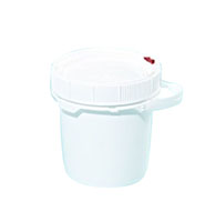 2.5 Gallon (gal) Capacity White Plastic Round Screw-Top Pail with Plastic Handle - 1229