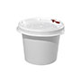 1 Gallon (gal) Capacity White Plastic Round Screw-Top Pail with Plastic Handle - 83091G