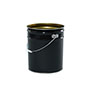 5 Gallon (gal) Capacity Black Metal Open Head Pail with Rust Inhibitor Lining - 2000