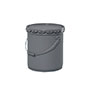 5 Gallon (gal) Capacity Gray Metal Open Head Pail with Rust Inhibitor Lining - 2000G