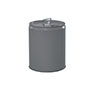 5 Gallon (gal) Capacity Gray, 24 Gauge RFO Metal Tight Head Pail with Rust Inhibitor Lining - 2200