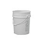 5 Gallon (gal) Capacity Natural Plastic Round Open Head Pail with Metal Bail - 3001UN