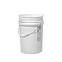 6 Gallon (gal) Capacity White Open Head Pail with Metal Bail - 3006SHARE