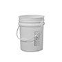 20 Liter (L) Capacity Natural Plastic Round Open Head Pail with Plastic Bail - 3007N