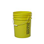 20 Liter (L) Capacity Yellow Plastic Round Open Head Pail with Metal Bail - 3007UNY