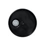 3.5 to 6 Gallon (gal) Capacity Black Plastic Round Open Head Pail with Gasket - 3011UNB