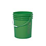 5 Gallon (gal) Capacity Green Plastic Round Open Head Pail with Metal Bail - 3052GN