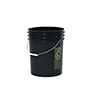 5 Gallon (gal) Capacity Black Plastic Round Open Head Pail with Metal Bail - 3052UNB