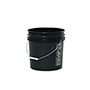 4.25 Gallon (gal) Capacity Black Plastic Round Open Head Pail with Metal Bail - 305425B