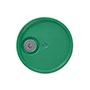 3.5 to 6 Gallon (gal) Capacity Green Plastic Round Open Head Pail with Gasket - 3066GN