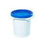 5 Gallon (gal) Capacity White Plastic Round Screw-Top Pail with Plastic Handle - 3090M & 3092MB