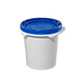 5 Gallon (gal) Capacity White Plastic Round Screw-Top Pail with Plastic Handle - 3090M and 3092MB