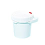 0.6 Gallon (gal) Capacity White Plastic Round Screw-Top Pail with Plastic Handle - 3090.6 & 3201.6LWM