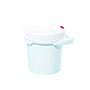 1.25 Gallon (gal) Capacity White Plastic Round Screw-Top Pail with Plastic Handle - 3200M & 3201LWM